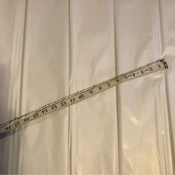 Dyadema Sterling Silver & Crystal Lariat Tassel Chain Super Long 34” + 5” Drop - Picture 9 of 10